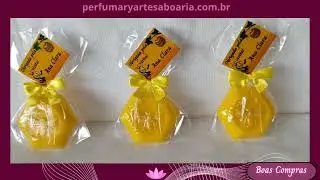 Sabonete Favo de Mel Lembrancinha Artesanal para Chá de Bebê, Casamento e Eventos