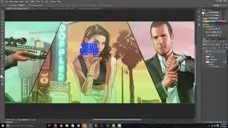 GTA5 twitter header template w/speedart