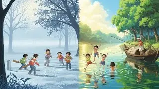 Winter Morning in an Indian Village  Studio Ghibli Style Animation 🌿