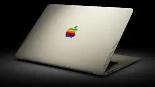 $3,500 MacBook Air Retro Goes Beige With Rainbow Logo