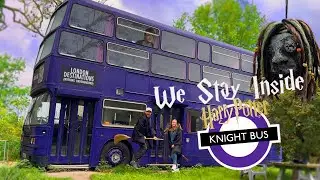 The Harry Potter themed Airbnb Knight Bus ! Magical Wizard themed B&B Stay and Tour