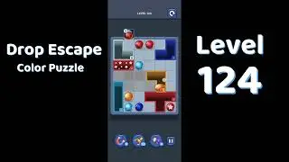 Drop Escape Level 124 Walkthrough 🟡🧩 | Color Puzzle Game Guide | Go Answer