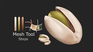 Pistachio tutorial in Adobe Illustrator for Beginners using gradient mesh Tool