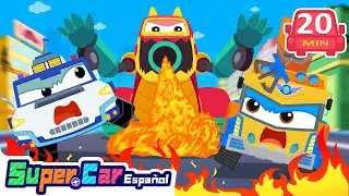 El Dino Auto Blindado 🚙🦖 | Dibujos Animados | Autos para Niños | SuperCar en Español