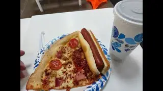 #FastFoodFriday Sam's Club Cafe hot dog & pizza