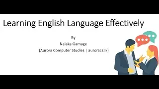 Learning English Language Effectively