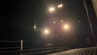 First Train Over Novato Creek Bridge Repair 04.11.2024