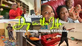 A Realistic Day in My Life | Work, Kids, Cleaning, & Workout