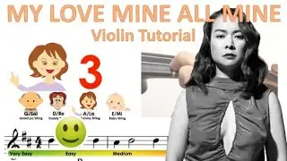 Mitski - My Love Mine All Mine sheet music and easy violin tutorial