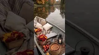 Cozy Tent View at Sunset | Campfire & Winter Lake Serenity