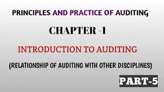 Chap-1 Introduction to Auditing|Relationship of Auditing with other disciplines explained in Kannada