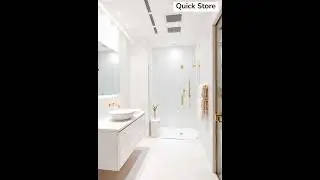 Luxurious White & Gold Minimal Bathroom Design ✨ Clean & Modern Style #shorts #shortsvideo