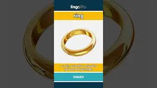 🇬🇧 Ring Meaning : Flash Card : Learn English Vocabulary