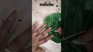 leaf carving 🎄 #art #leafart #leafcarving #leafwork  #soundaryaarts #christmastree
