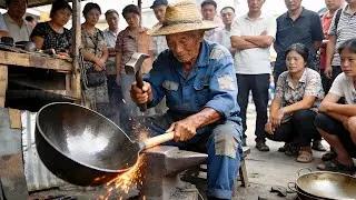 70 岁老铁匠赶集修水舀子！3 元铁柄改造，比新买的还耐用#农村生活 #民间手艺人 #diy