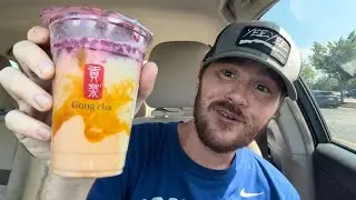 Gong Cha Dragon Fruit Mango Milk Tea Review 