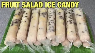 How To Make FRUIT SALAD Ice Candy | Fruit Salad with Red Beans Ice Candy Recipe  | Ice Candy Recipe