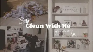 Living Room Clean With Me | Extremely Dirty And Dusty | Cleaning Motivation