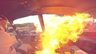 DRIVER NARROWLY ESCAPES TRANSMISSON FIRE AT FALL BRAWL 10-4-14 500 HP LS1