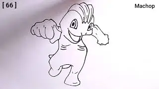 Machop Drawing | How To Draw Pokemon No 66 | Generation 1
