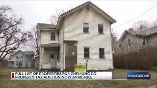See the full list lots available in Chemung County tax foreclosed property auction