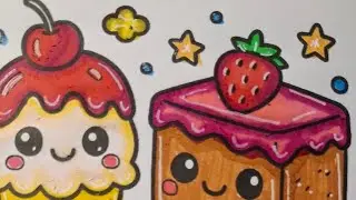 Yuk mewarnai gambar makanan #drawing #mewarnai 
