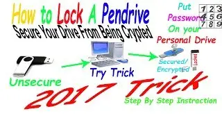 How to lock a diskpart/Pendrive with password.?!!Best Trick Of 2017!!