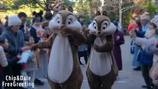 クラリスの真似しながら帰るデールとチップ #チップとデール #東京ディズニーリゾート #ディズニーランド #disney