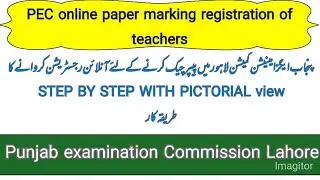 PEC online registration for E.marking | PEC online registration for paper marking 2023