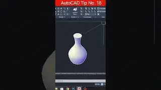 AutoCAD Tip No. 18 Make a 3D Pot in #autocad #shorts #autocadcommands #architecture