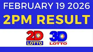 2pm Lotto Result Today February 19 2026 2D 3D Lotto
