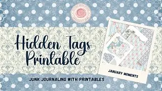 Shabby Chic Blue Hidden Tags Junk Journal Elements with Printables
