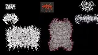 Extreme metal songs with unreadable band logos