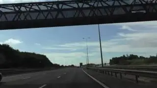 Driving On The M5 Motorway From J7 Worcester To Taunton Deane Services Taunton J25 26, England