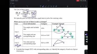 MTH 112 Law of Sines - Intro and Cases