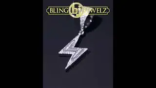Bling Storm | VVS Genuine Diamond Moissanite Hip Hop Lightning Bolt Pendant - By BLINGJEWELZ.COM