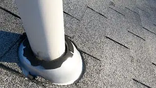 Vent pipe boot can leak from a split in the rubber where it fits around the pipe.#roofing#usa