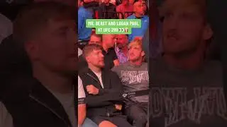 Mr. Beast sitting with Logan Paul 🍿 #UFC299