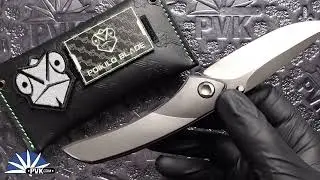 Poikilo Blade Mini Tuna DLC Pearlescent Stonewash Blade, DLC & Beadblast Titanium Handle