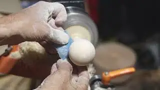 WEN Mini Lathe LA3421 Project #014 - First attempt at a sphere - Tree branch knock out tool handle