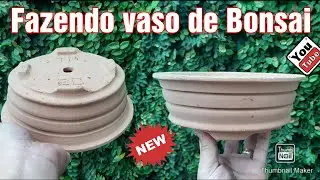 Vaso Redondo para Bonsai de Cimento