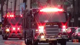 Beverly Hills Police Cruisers + Beverly Hills Fire Engine 1 & Rescue 1 Responding