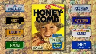Cereal Box Mini License Plates