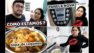 PANELA NOVA, COZINHAMOS JUNTOS | COMO ESTAMOS ? *VOLTANDO PRA ROTINA* 🙏