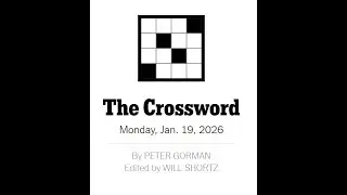 The New York Times Crossword 19/01/2026