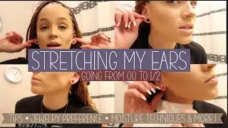 STRETCHING MY EARS FROM 00 TO 1/2 | CARIBONNITA