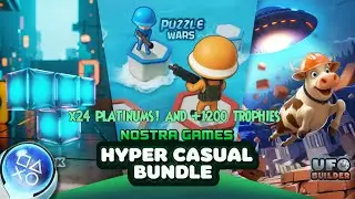 NOSTRA GAMES: Hyper Casual Bundle 🧊🪖🛸 - Easy x24 PLATINUMS! 🤯🤯 [100% TROFEOS 🏆] (PS4/PS5).