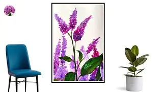 Creative Cotton Ear Buds Flower Painting | Flower Painting | SK #skacrylicpaintings #creativeideas