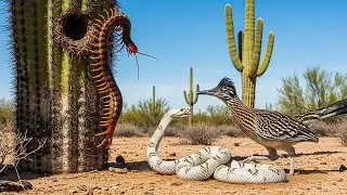 Roadrunner vs Rattlesnake vs Giant Centipede! Nature&rsquo;s Deadliest Standoff.