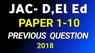 jac deled previous years question 2018/ jac board ptt exam pattern
